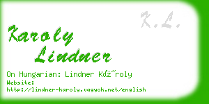 karoly lindner business card